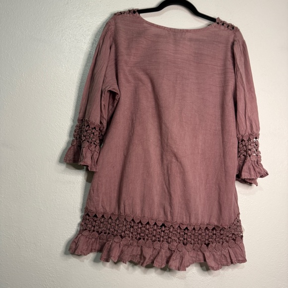 Noelle Boho Mauve Crochet Top. Lg/XL (12-14) - Picture 6 of 9